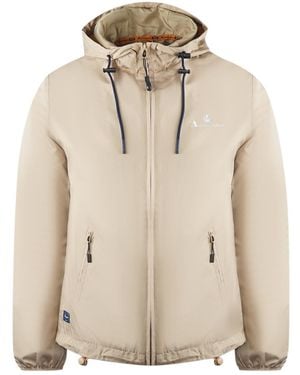 Aquascutum London Logo Active Windbreaker Jacket - Natural
