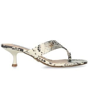 Steve Madden Soundview Snakeprint Sandals - Metallic
