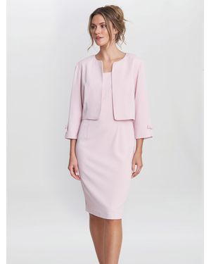 Gina Bacconi Corinne Crepe Dress And Jacket - Pink