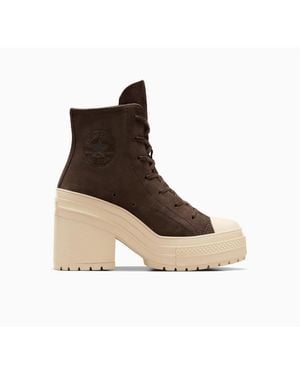 Converse Adults Chuck 70 De Luxe Heel Pla High Top Trainers - Brown