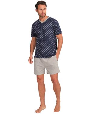 J&j Brothers Jjbfh5300 Short Sleeve Pyjamas - Blue