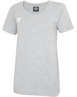 Umbro Ladies Club Leisure T-Shirt (Light Marl) Cotton - Grey