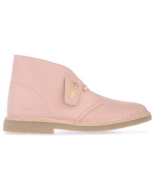 Clarks Originals Desert Boot 2 Leather Boots - Pink