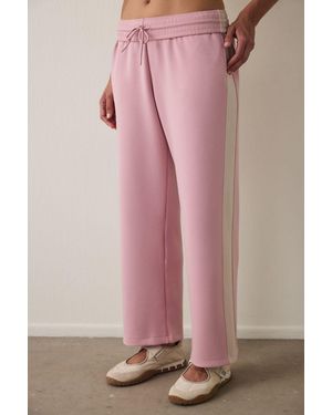 Penti Striped Straight-Leg Joggers - Pink