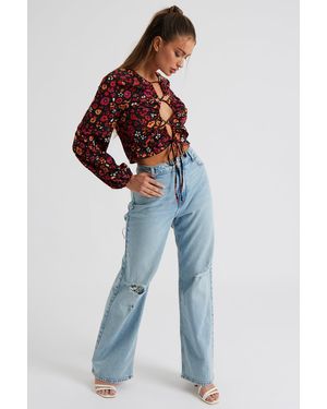 Urban Bliss Cut Out Top - Blue