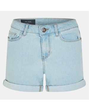 Noisy May Slim Fit Denim Bermuda Shorts - Blue