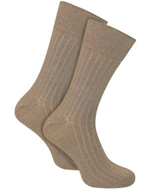 Steve Madden 2 Pairs Organic Cotton Camel Wool Socks - Grey