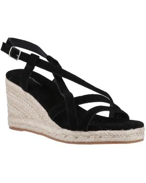 Hush Puppies Jenny Espadrille Wedge Suede Wedges - Black