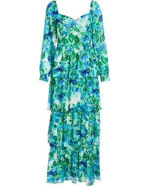 Quiz Chiffon Tiered Maxi Dress - Green