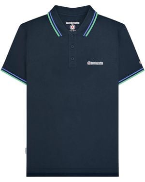 Lambretta Ss25 Twin Tip Polo Shirt /Cameo) Cotton - Blue