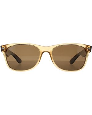 Ray-Ban Rectangle Honey Crystal Polarized Sunglasses New Wayfarer Rb2132 - Green