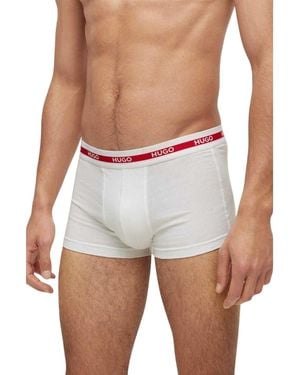 HUGO Biologische Boxershorts Voor (Set Van 3) - Wit