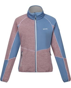 Regatta Ladies Lindalla Vii Marl Full Zip Fleece Jacket (Heather/Coronet) - Blue