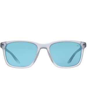 Quiksilver Rectangle Matte Ice Crystal Mirrored Qs4001 - Blue