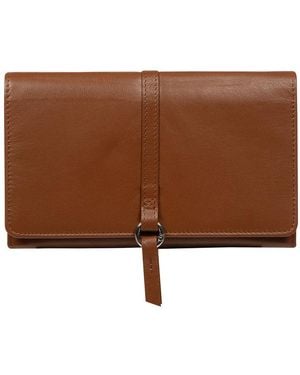 NiNa Amora 'Floriana' Leather Purse - Brown