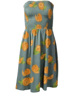 Secret Label Bandeau Fruit Print Beach Dress - Green