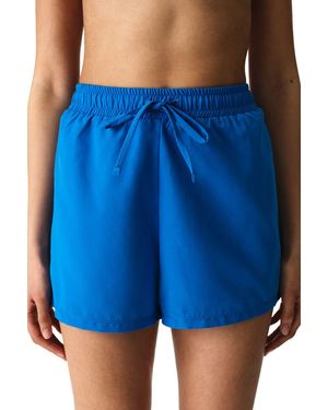Penti Mid-Waist Woven Board Shorts - Blue