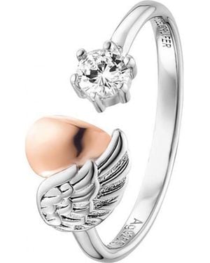Engelsrufer Err-Heartwing-Zi-Bir Ladies Heartwing Ring Sterling - White
