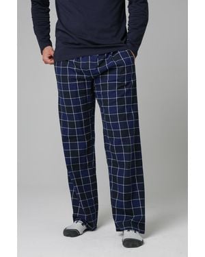 Tokyo Laundry Cotton Checked Pyjama Trousers - Blue