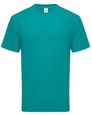 Fruit Of The Loom Iconic 195 Ringspun Premium Tshirt (Ocean) Cotton - Blue