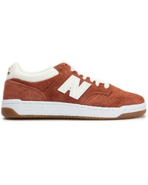 New Balance 480 Suede Trainers - Red