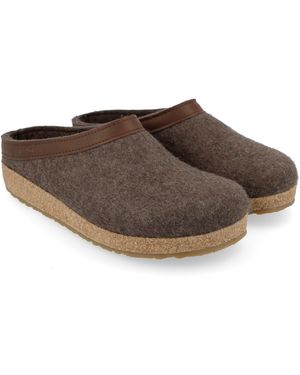 Haflinger Torben Felt Clogs Mottled - Brown