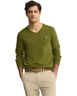 POLO CLUB V-Neck Jumper Pullover11 - Green