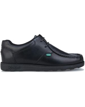 Kickers Nieuwe / Zwarte Fragma Veterende Casual Schoenen.