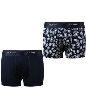 Ted Baker Claytt 2-Pack Marine Modal Zwembroek - Blauw