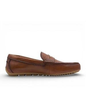 Tamaris Leather Moccasin Loafers Casual Shoes - Brown