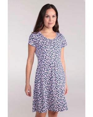 Mountain Warehouse 'Lora' Skater Dress Cotton Jersey Everyday Summer Outfit - Grey