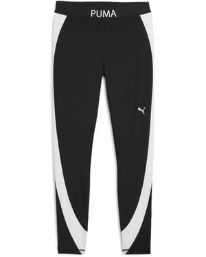 PUMA Strong High-Waisted 7/8 Colour Block Tights - Black