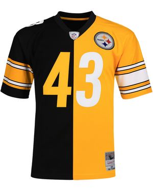 Mitchell & Ness Nfl Pittsburgh Steelers 43 Polamalu Split Legacy Jersey - Orange