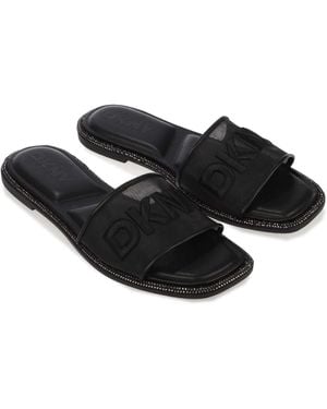 DKNY Damessandalen Badin Logo Plat In Zwart