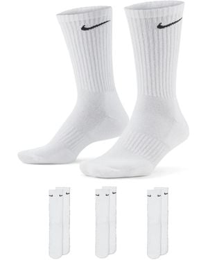 Nike Everyday Cushion Crew Training Socks 3 Pairs - White