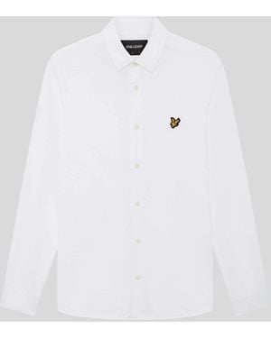 Lyle & Scott Cotton Oxford Jersey Shirt - White