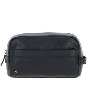 Gabicci Real Leather Washbag - Black
