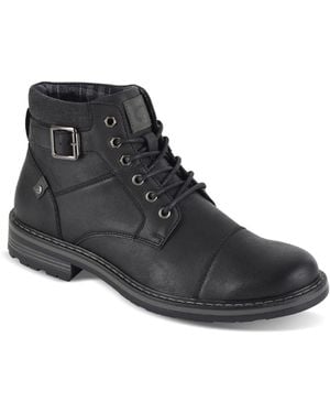 Deakins Leather Lace-Up Boots - Black