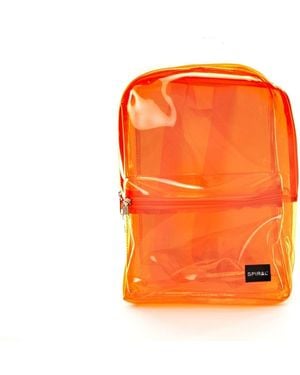 Spiral Accessories Mini Rectangle Shape Backpack With Logo Patch - Orange