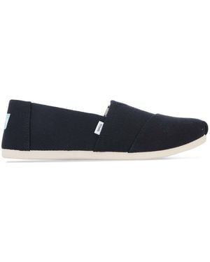 TOMS Recycled Cotton Alpargata Espadrille Court Shoes - Blue