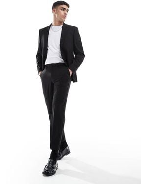 ASOS Straight Cropped Length Suit Trousers - Black