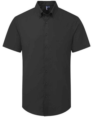 PREMIER Supreme Oxford Short-Sleeved Formal Shirt - Black