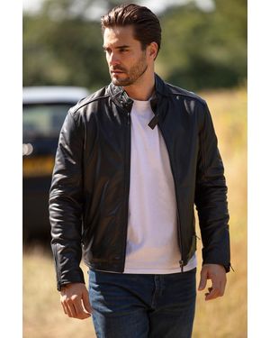 Ashwood Leather 'Charli' Real Biker Jacket - Black
