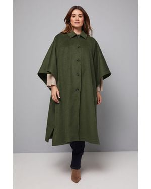 Wallis Cape Car Coat - Green