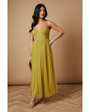 Oasis Corset Detail Maxi Dress - Yellow