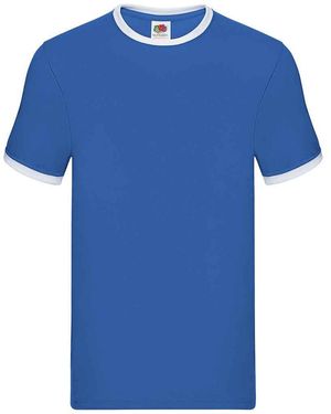 Fruit Of The Loom Ringer Contrast T-Shirt (Royal/ - Blue