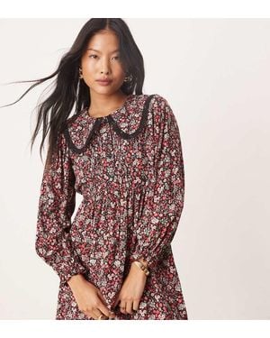 Miss Selfridge Long Sleeve Lace Mini Dress - Red