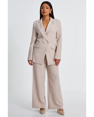 Quiz Petite Embellished Blazer - Natural