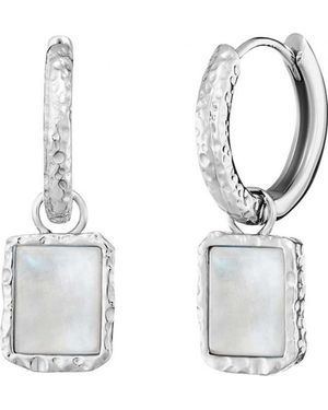 Engelsrufer Ere-Pure-Mo-Cr Ladies Pure Moon Earrings Sterling - White
