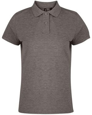 Asquith & Fox Ladies Plain Short Sleeve Polo Shirt - Grey
